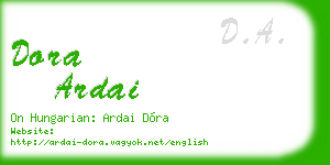 dora ardai business card