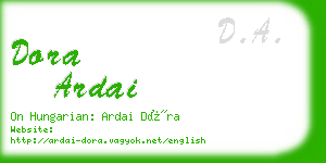 dora ardai business card